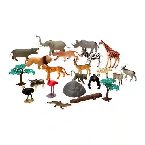 Set Juguete Figuras de Animales de la Sabana Casaideas