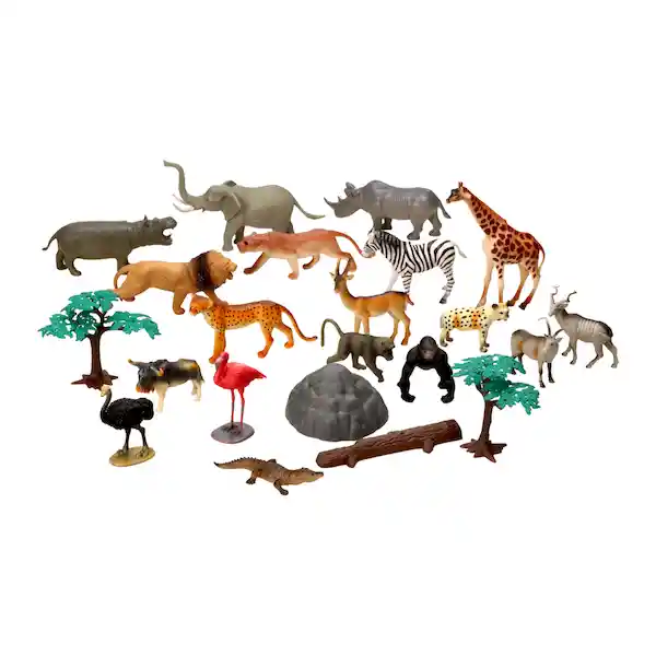 Set Juguete Figuras de Animales de la Sabana Casaideas