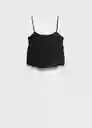 Top Veronica Negro Talla M Mujer Mango