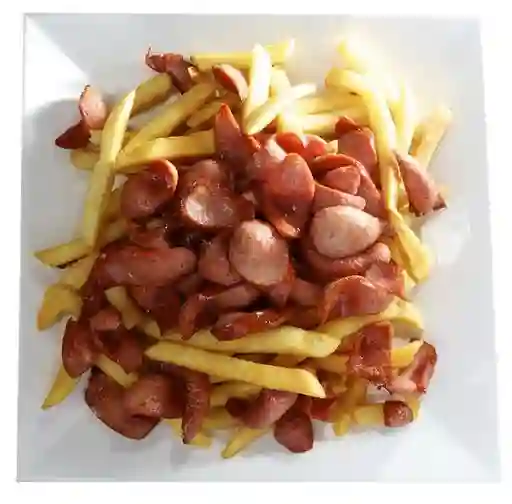 Salchipapas sencilla