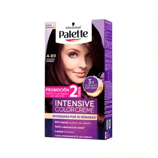 Tinte Palette Color Creme 4-89 Borgoña Intenso