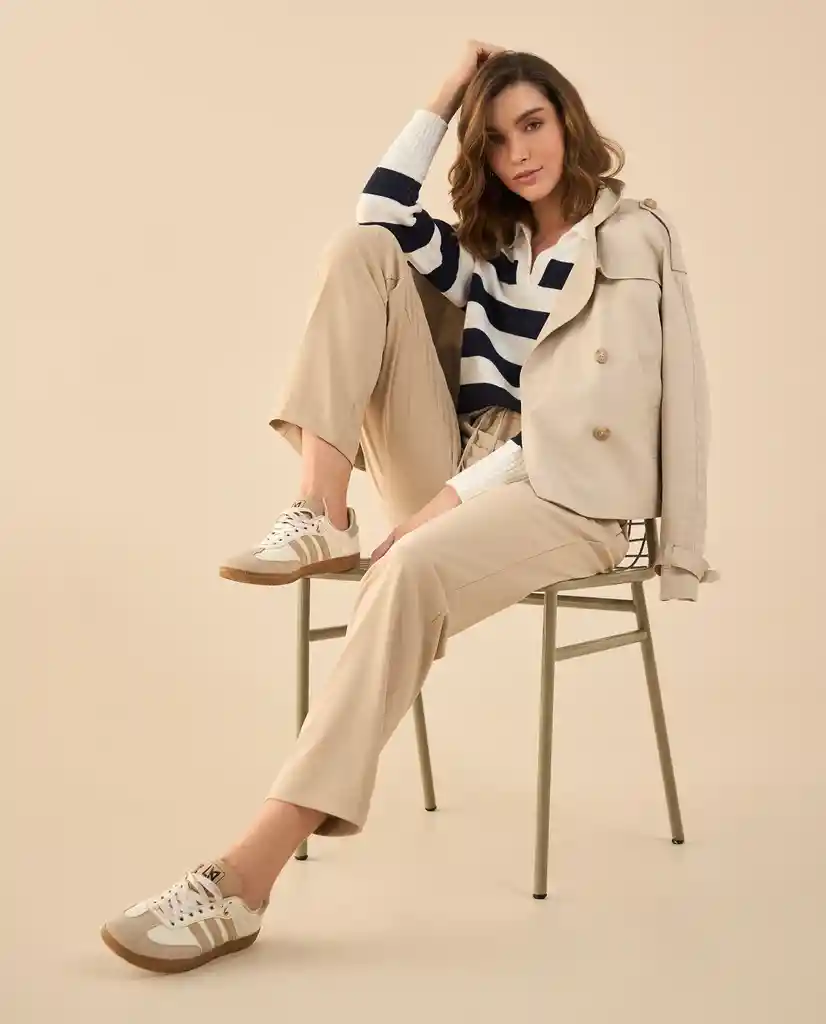 Pantalón Beige Polvo Claro Talla M 132G000 Esprit