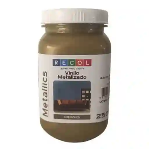 Recol Pintura Base Agua Metallics Gold