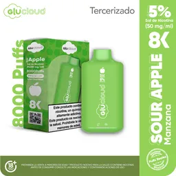 Glucloud Vape Sour Apple 8K / 8000 Puff