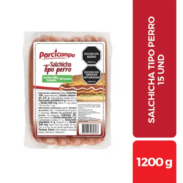 Porcicampo  Salchicha Tipo Perro
