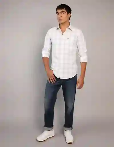 Camisa Hombre Blanco Talla: X-LARGE 2722196 American Eagle