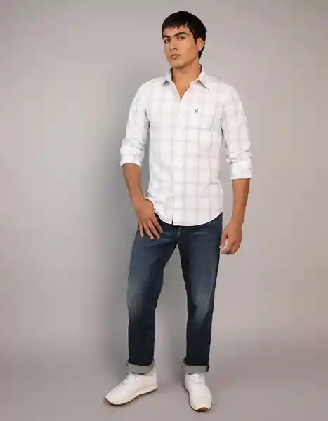 Camisa Hombre Blanco Talla: X-LARGE 2722196 American Eagle