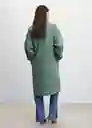 Abrigo Picarol Petróleo Talla L Mujer Mango