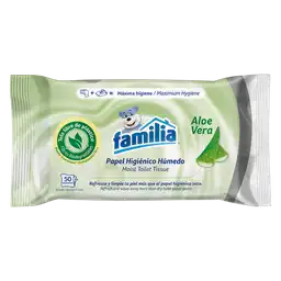 Familia Papel Higiénico Húmedo con Aloe Vera