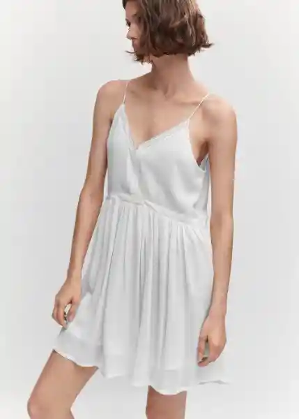 Vestido Helena Blanco Talla L Mujer Mango