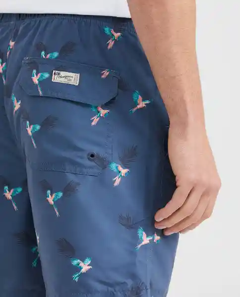 Short Bird Print Swimwear Azul Dark Ultra Oscuro L Chevignon