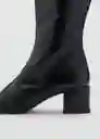 Botines Zipper Negro Talla 41 Mujer Mango