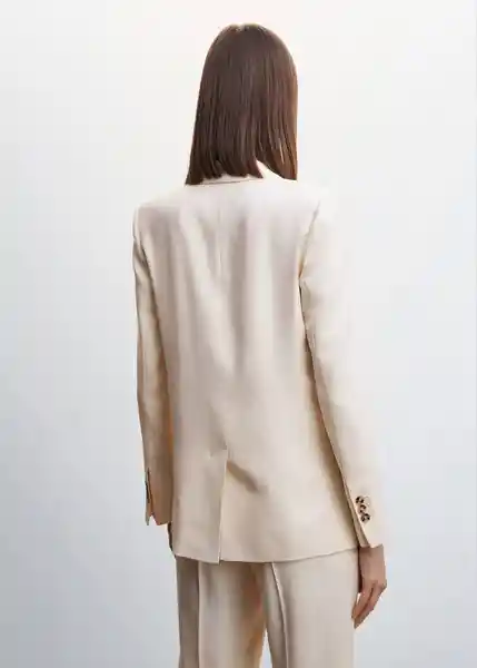 Blazer Americana Tempo Nude Talla L Mujer Mango