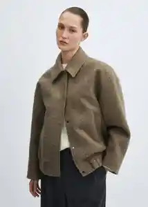 Chaqueta Pop Khaki Talla L Mujer Mango