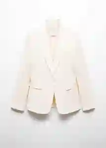 Blazer Americana Boreli Crudo Talla 36 Mujer Mango