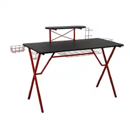 M + Design Escritorio Gamer Negro/ Rojo 153 x 62 x 95