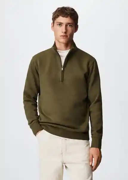 Sudadera Winny-I Khaki Talla L Hombre Mango