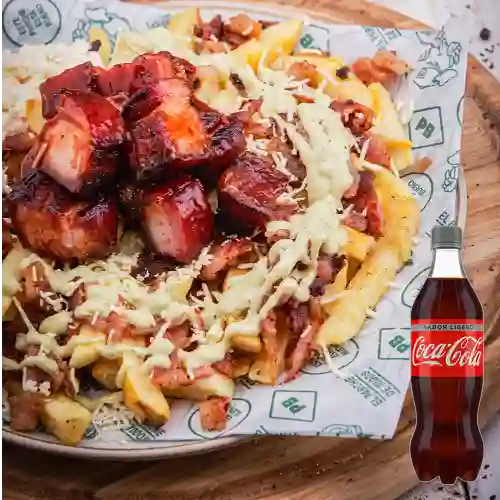 Combo Papas Cochinas + Coca-Cola Sabor Ligero 400 ml