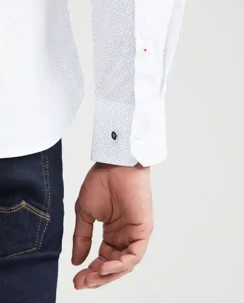 Camisa Premium Mini Print Blanco 0 Claro Talla XL Chevignon