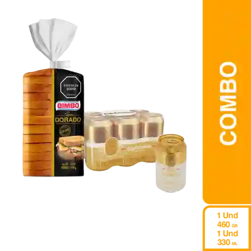 Combo Bimbo Pan Dorado Tajado + Club Colombia Dorada 6 Und