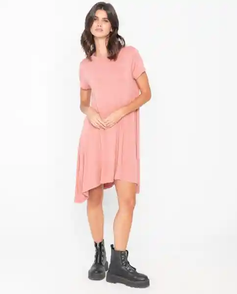 Vestido Mujer Rosa Talla L Rifle