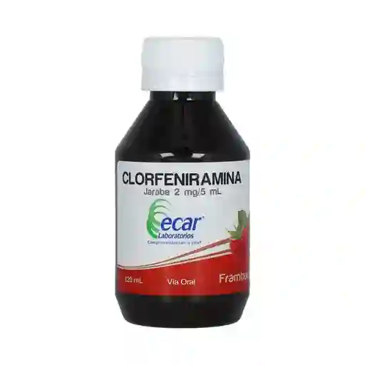 Ecar Jarabe Con Sabor a Frambuesa Clorfeniramina (2 mg/5 mL)