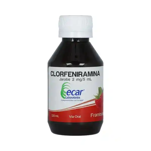 Ecar Jarabe Con Sabor a Frambuesa Clorfeniramina (2 mg/5 mL)