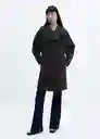 Abrigo Conguito Gris Talla 18 Mujer Mango