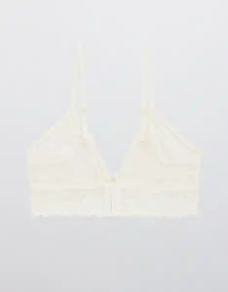 American Eagle Bralette Triangular Encaje Muselina Suave Talla M