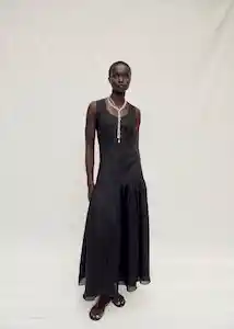 Vestido Jana Negro Talla S Mujer Mango
