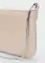 Bolso P Selena Beige Mujer Mango