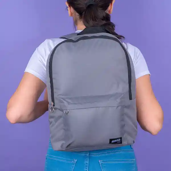 Mochila Básica Gris Miniso