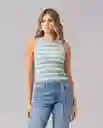 Camiseta Crop Mujer Verde Valquiria Claro Talla XL 38143 Rifle