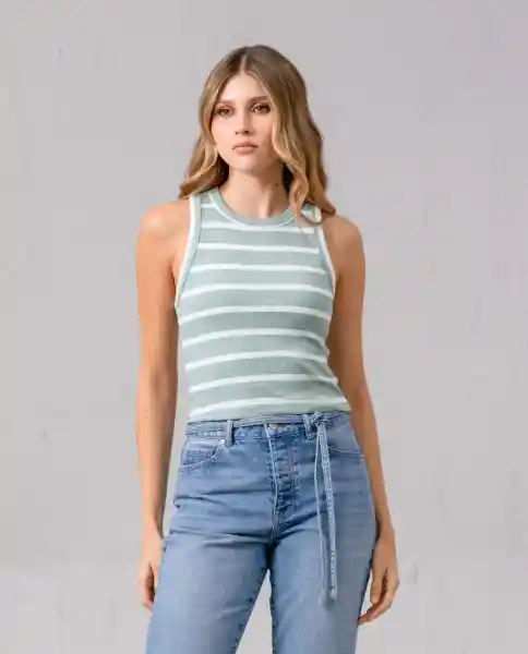 Camiseta Crop Mujer Verde Valquiria Claro Talla XL 38143 Rifle