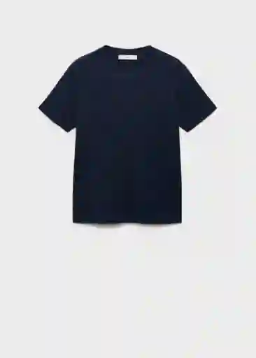 Camiseta Rita Navy Talla L Mujer Mango