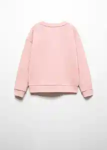 Buzo Sudadera Happy Rosa Talla 10 Niña Mango