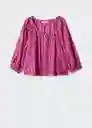 Blusa Blush Fucsia Talla L Mujer Mango