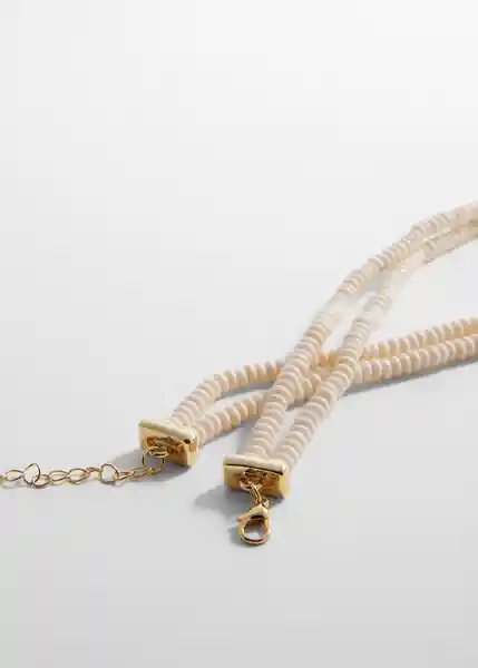Collar Festi Beige Talla 99 Mujer Mango