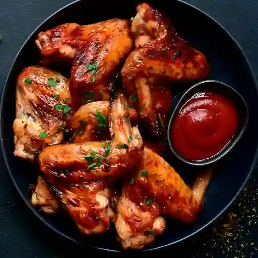 Alitas en salsa bbq