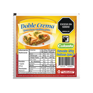 Colanta Queso Doble Crema Bloque 250 g