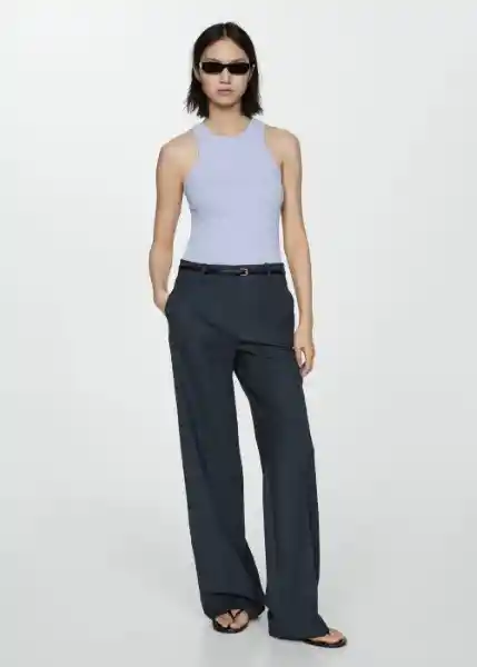 Top Boni Celeste Talla XS Mujer Mango