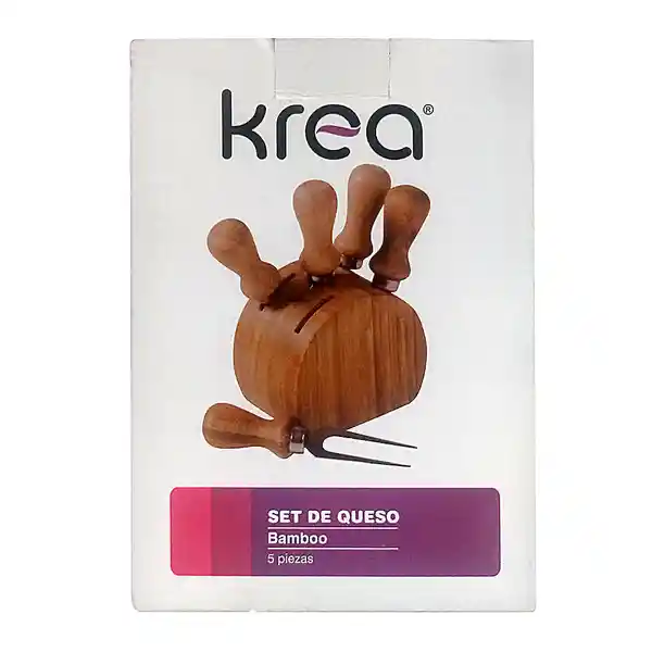 Krea Set Para Queso Base Bambú