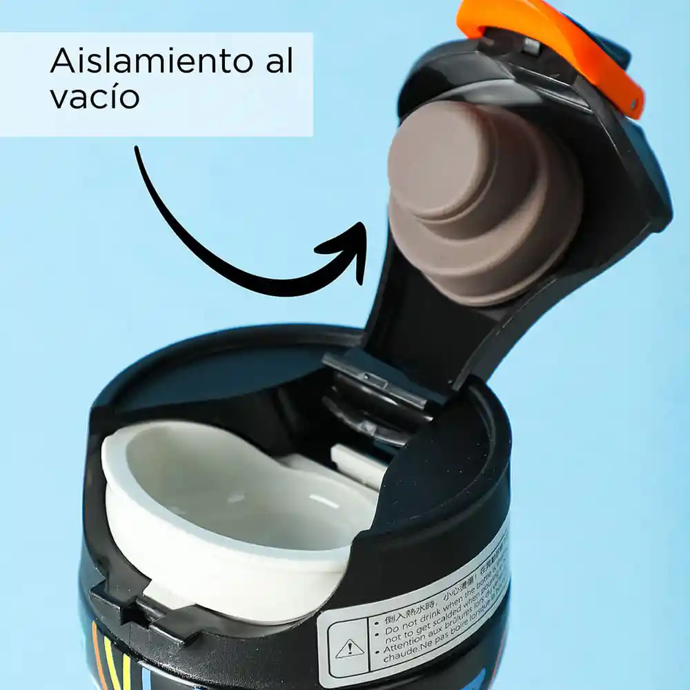 Miniso Termo de Acero Inoxidable Cool Negro 450 mL