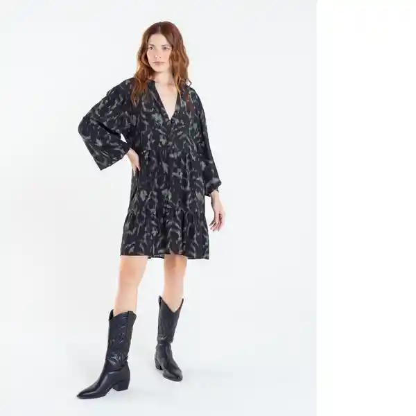  Vestido Camacupa Mujer Negro Puro Ultra Oscuro Talla S Naf-Naf 