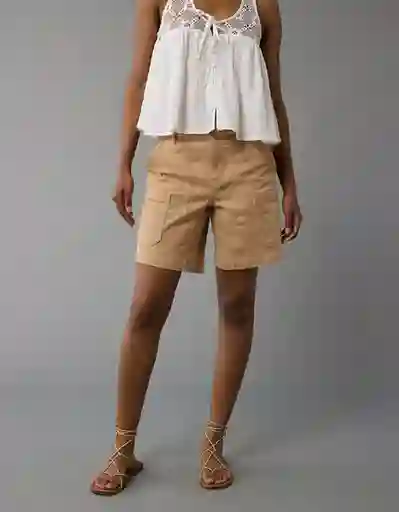 Short Mujer Beige Talla 8 7927676 American Eagle