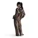Nike Pantalón W Nsw Phnx Wide Lifestyle de Mujer Café Talla L