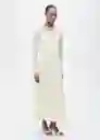 Vestido Claire Crudo Talla M Mujer Mango