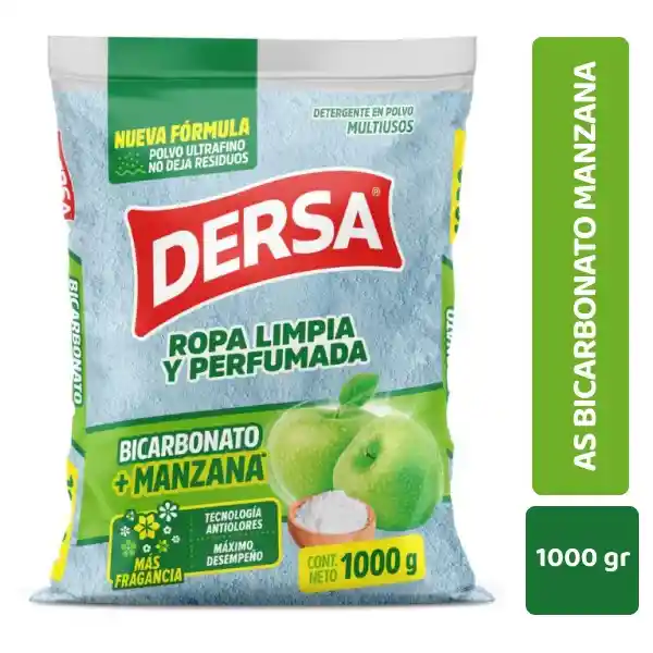 As Detergente Polvo Multiusos Bicarbonato Manzana