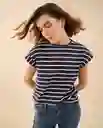Camiseta Azul Altamar Ultraoscuro Talla M 102G020 Esprit