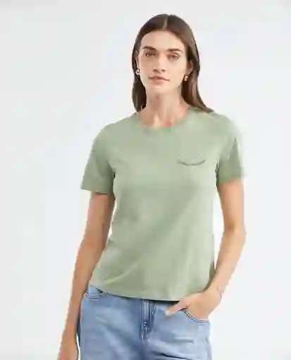 Camiseta Ch57 Graphic Tee Verde Aplomado Claro Talla S Mujer Chevignon